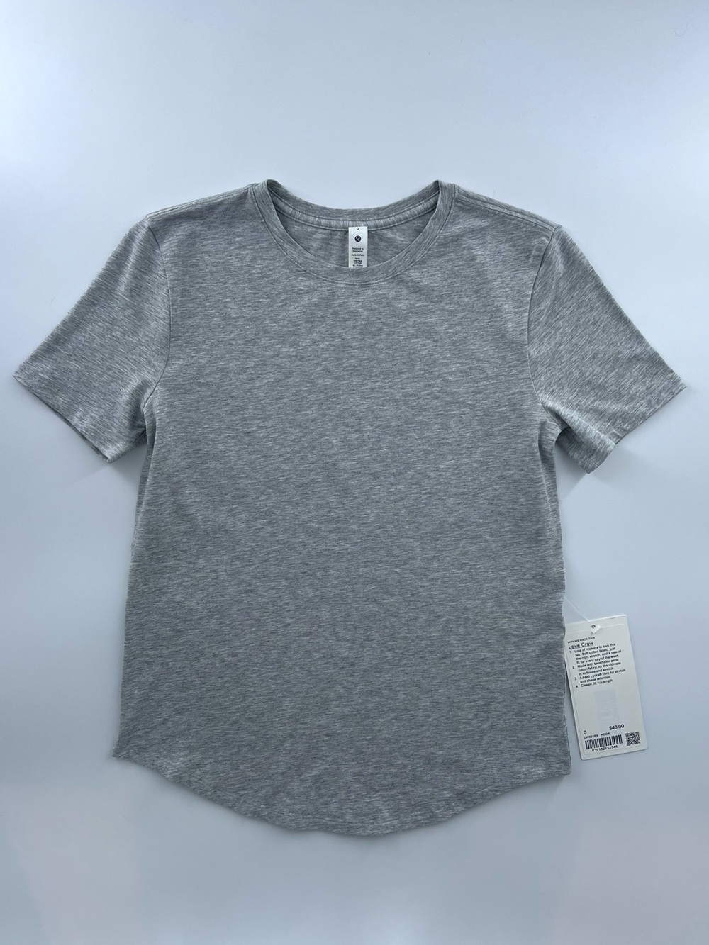 Lululemon Love Crew Heather Gray Size 0 NWT